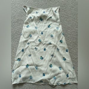 Sky to moon blue and white floral dress